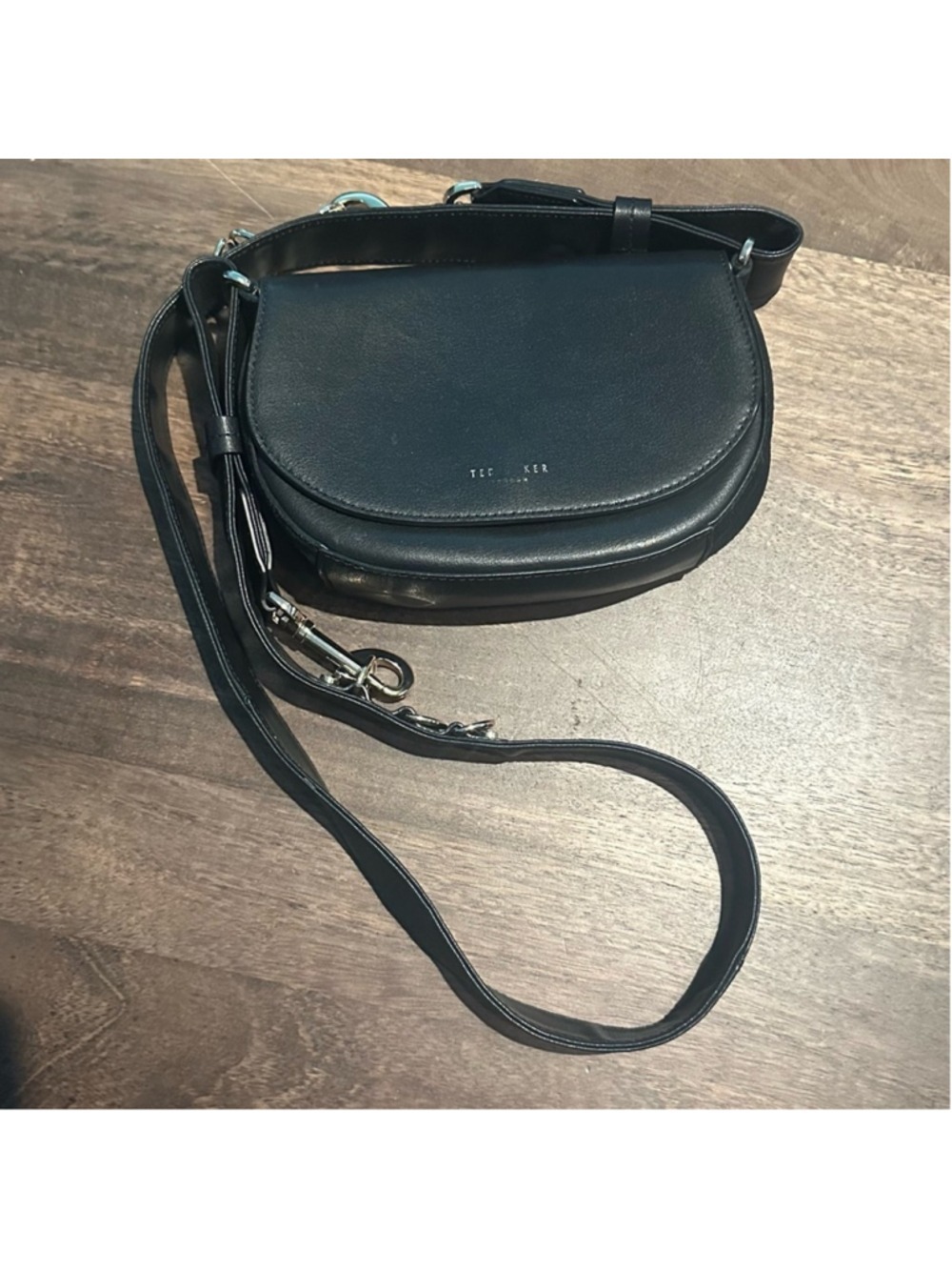 Ted Baker Women's Equenia Equestrian Mini Cross Body Bag Black Leather